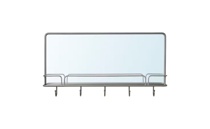 Espejo de Ikea con balda y ganchos modelo SYNNERBY 