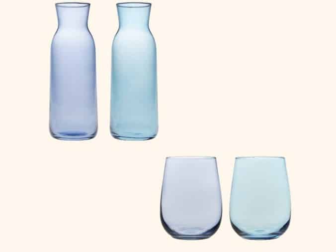 Vasos jarra azul Aldi