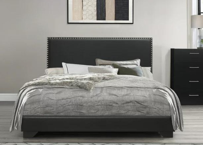 Willow Nailhead Trim Upholstered Bed - Walmart