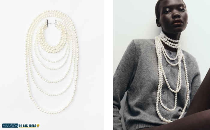 Pack de collares de perlas de Zara