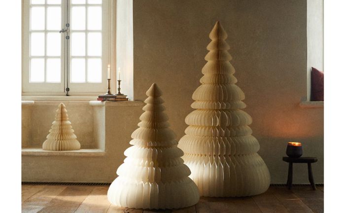 Árbol de Navidad de pape 3D de Zara Home en sus tres tamaños